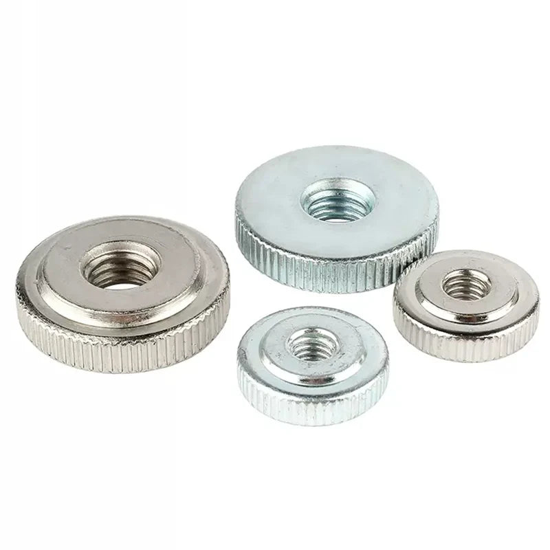 M2-M10 Factory Direct Sale High Precision Steel Galvanized Flat Head Hand Nut Knurled Nut