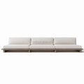 FERLY Modern Full Solid Wood Multi-Seat Armrest Teak Patio Sofa Set Outdoor Furniture for Living Room & Hotel