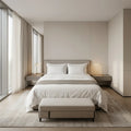White Hotel 3/4 PCS Home Textiles Collision Solid Color 100% Cotton Bedding Set Wholesale Price MegaBDM