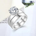 2.5Ct 8.5Mm Dvvs Moissanite Diamond Ring Platinum Custom Marriage Proposal Set Ring S925 Sterling Silver With Four Claw
