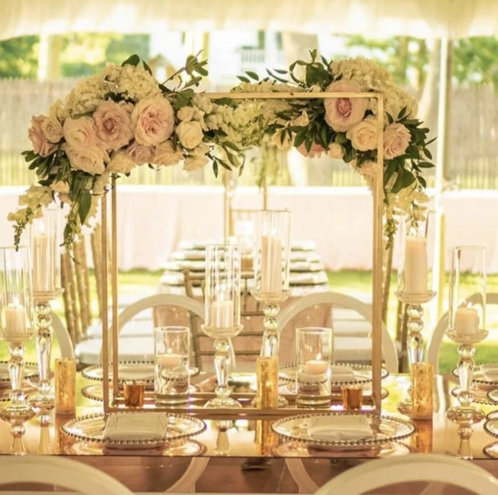 ZT-439 Gold Metal Decoration Flower Arrangement Stands for Wedding Hall