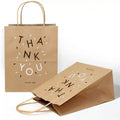 KM Eco-friendly Custom Promotional Thank You Gift Luxury Shopping Recyclable Kraft Paper Bag Logo Print Craft Candle Use Ribbon