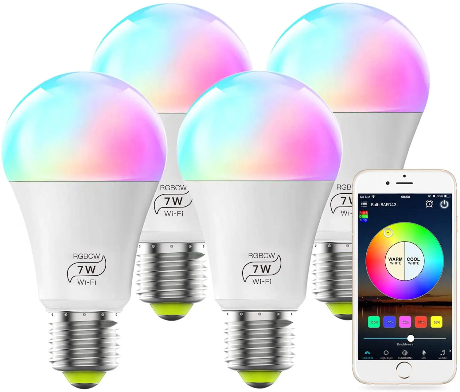 Wifi App Controlled Smart Bulb Wi-fi Led Bulbs Wholesale Smart Bulb