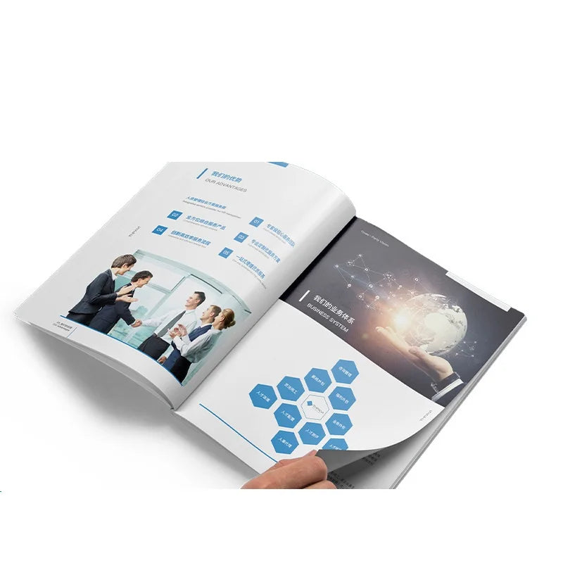 Wholesale Perfect Binding Magazine-Thick Notebook Props Customizable Kraft Paper Booklet Design Brochure Printing Material