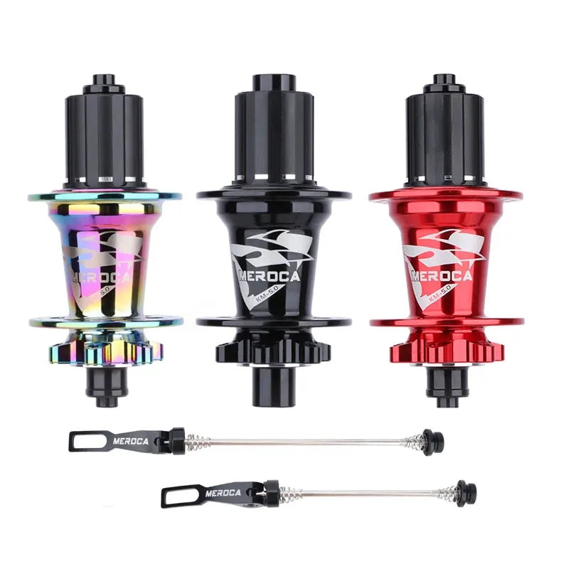 MEROCA MTB Front/Rear Hub 32-Hole 6-Bolt Disc Brake 5Pcs Sealed Bearing 135mm/142mm QR/THRU K7 for SHIMANO Aluminum Alloy MegaBDM