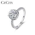 CZCITY Diamond Shaped Wedding Woman Moissanite Engagement 2026 New Rhodium White Gold Moissanite Eternity Ring
