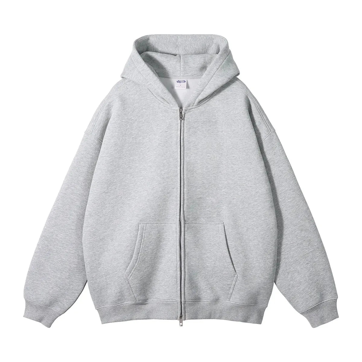 Streetwear Quality Thick Fleece Cotton Heavy Zip up Oversized Hoodie Custom Logo OEM Wholesale Zipper Hoodies