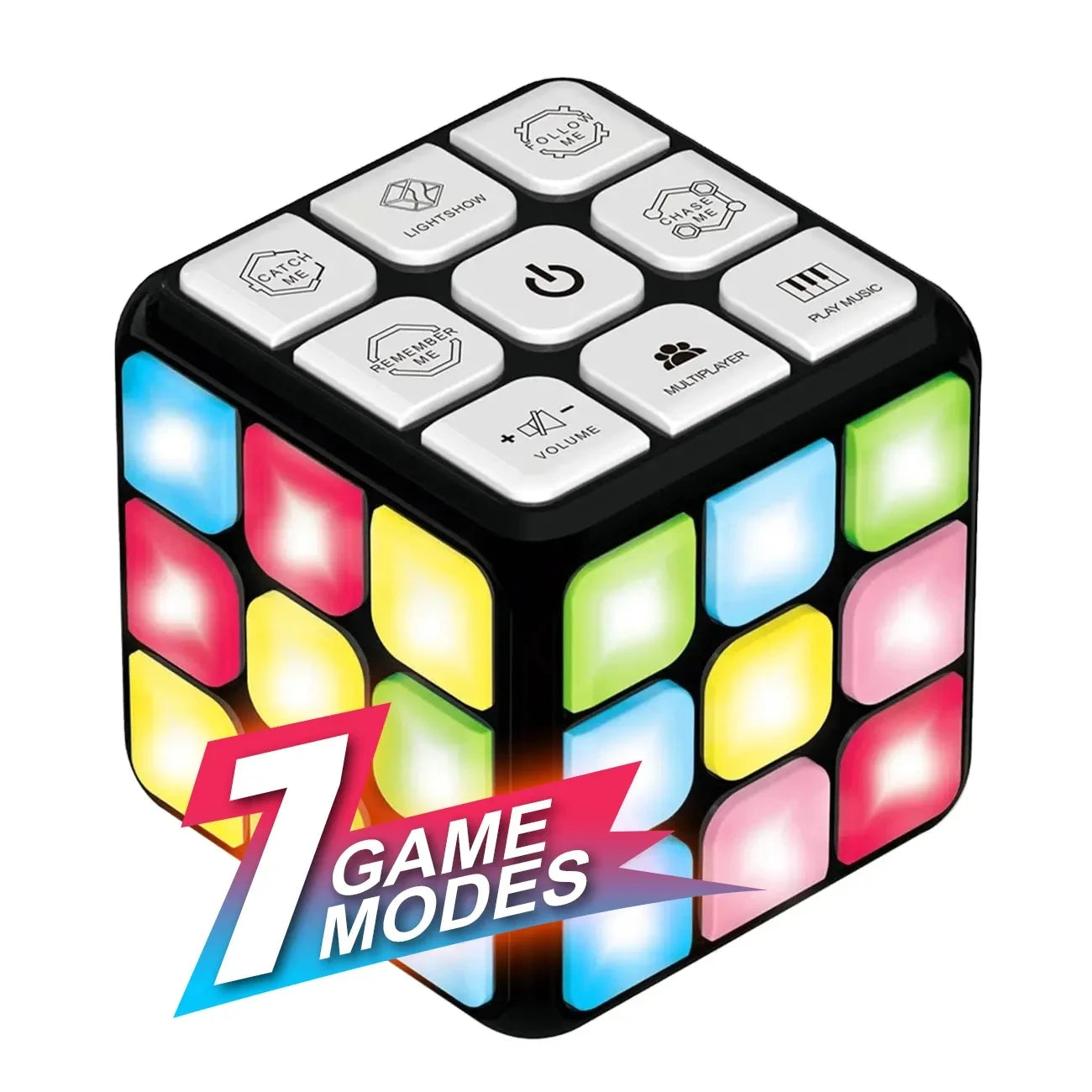 Autism Sensory Toys Flashing Cube Electronic Memory Brain Game Cube Handheld Flashing Musical Cube Educational Toys for Kids