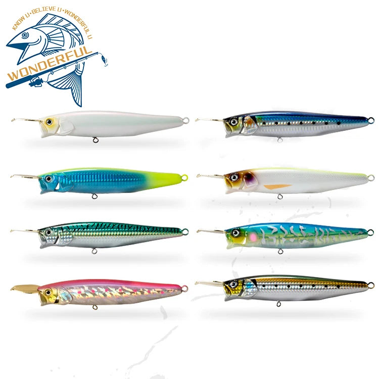 Artificial Hard Plastic 150mm 77g Long Casting Saltwater Big Game Large Sinking Pencil Fishing Tuna Popper Lure