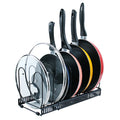 Modern Standing Kitchen Dish Rack Plate Storage Holder Iron Cooker Organizer Shelf Adjustable Pots Pans Organizer for Cabinet
