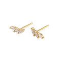 YHE0367 100% 925 Sterling Silver Horse Eye Zircon Earrings Stud Gold Plated Huggie Zircon Earrings Stackable Ear Jewelry 2021