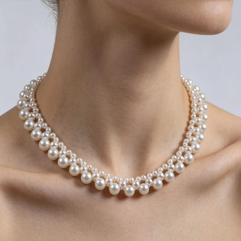 Wholesale Real Potato Freshwater Pearl Choker Necklace Jewelry