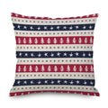 Blue Geometric Print Abstract Christmas Deer Pillow Case for Home Sofa Car Decor Cushion