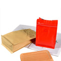 Customized Label Plastic Kraft Paper Pouch One-Way Valve Roasted Bean Flat Bottom Packaging for Coffee Sugar Pet Food Industrial