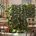 Outdoor Expandable Durable Single Sided Artificial Ivy Trellis Hedge Fence UV Certified Green Wall Home Balcony Patio Weddings