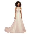 2023 Europe and the United States New Elegant Romantic Lace Sleeveless Hanging Neck Type Long Wedding Dress