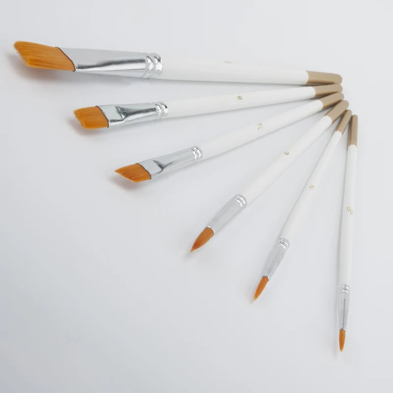 Watercolor Face Paint Brushes Set 6pcs Art Supplies for Professional Face Painting Makeup Tools