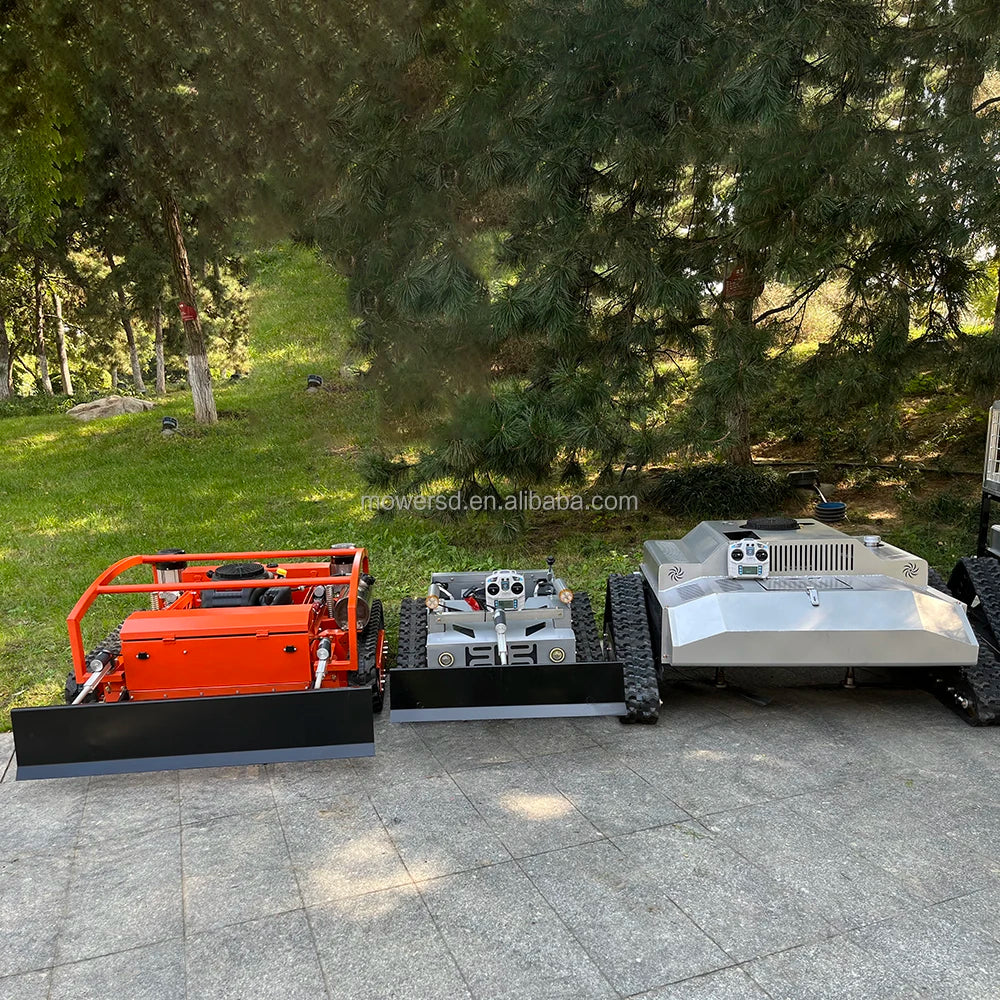 China Lawn Mowers Crawler Remote Lawn Mower for Sale 21.6inch 31.4inch Commercial Home Use Gasoline Rc Mower Grass Cutter