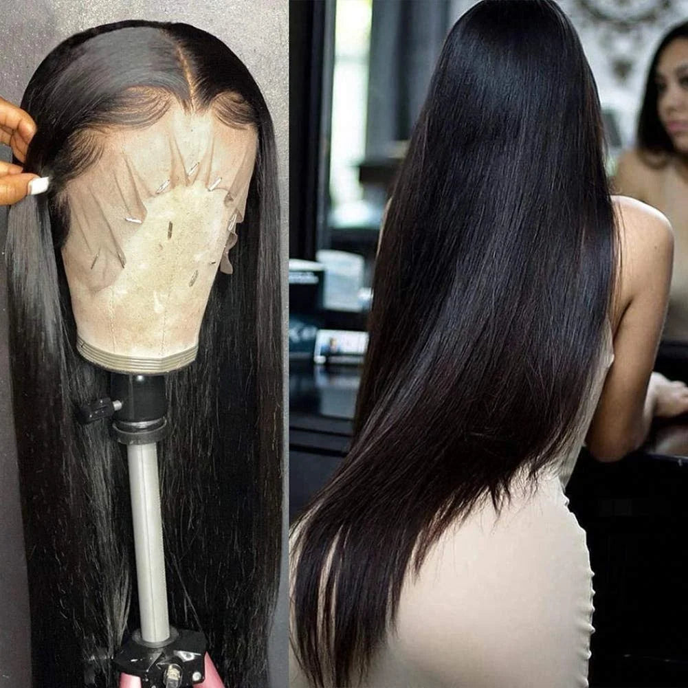 13x4 Lace Front Wigs Virgin Human Hair Brazilian Bone Straight Natural Hair Wigs for Black Women Frontal Lace Wigs