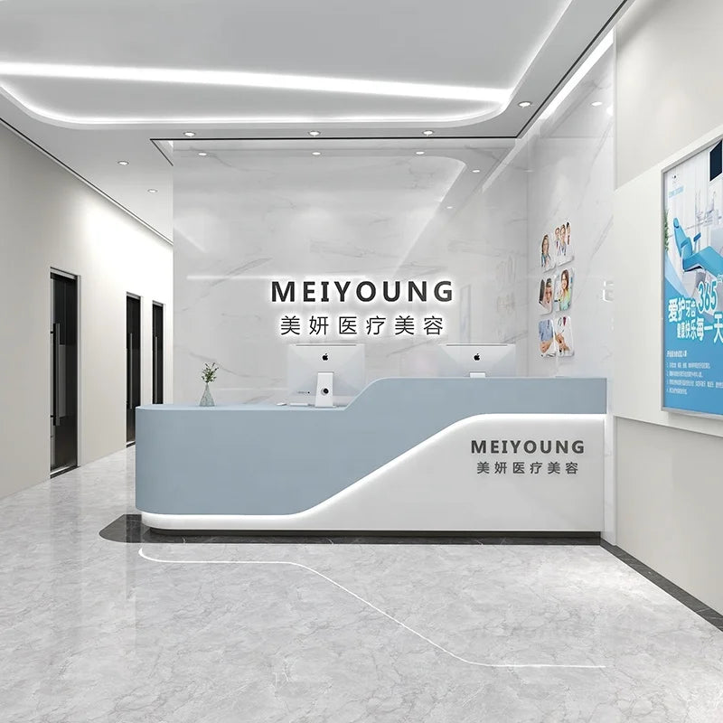 Special Hot Selling E1 Cheap Modern Hotel Reception Desks Commercial Furniture Office Furniture Front Desk Counter Table Cashier