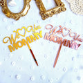 We Love You Mommy Acrylic Cake Topper Love Cupcake Insert Card Party Supplies