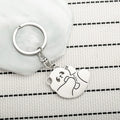 Cute Stainless Steel Panda Keychain for Key Bag Charms
