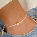 Handmade Alloy Love Heart Shape Charm Bracelet Thin Rope Thread String Bracelets for Men Women Couples