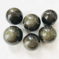 Wholesale natural decorative polished golden obsidian spheres crystal balls
