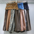Autumn Fashion Elegant Casual Dresses Women Long Skirts Denim Patchwork Design Party Club Wear Casual Skirt for Women