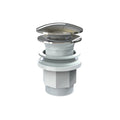 Modern Brass Pop-up Sink Drainer Chrome-Plated Basin with Floor Drain Bathroom Use Plastic Material Waste Function