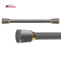 ARODDY 161.4-196.6inch Extendable Metal Curtain Rod Without Drilling Iron Adjustable Folding Decorative Room Curtain Pole Rod