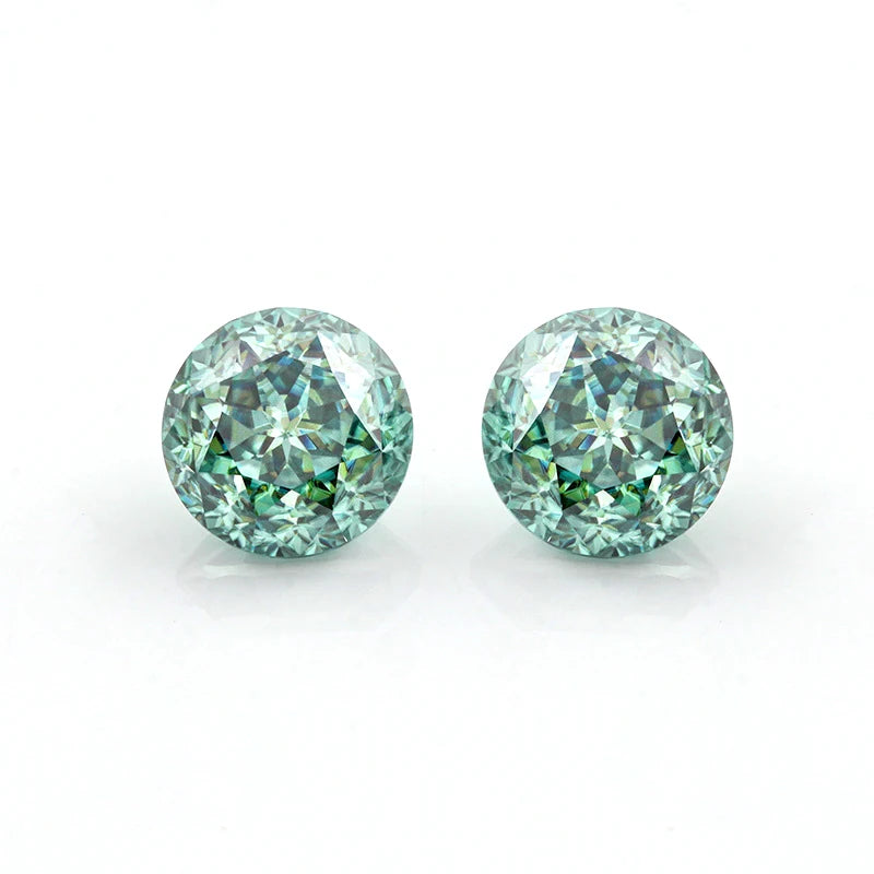 Luster Jewelry Custom Hot Sale Teal Blue Green Color Antique Jubilee Cut Loose Moissanite Diamond