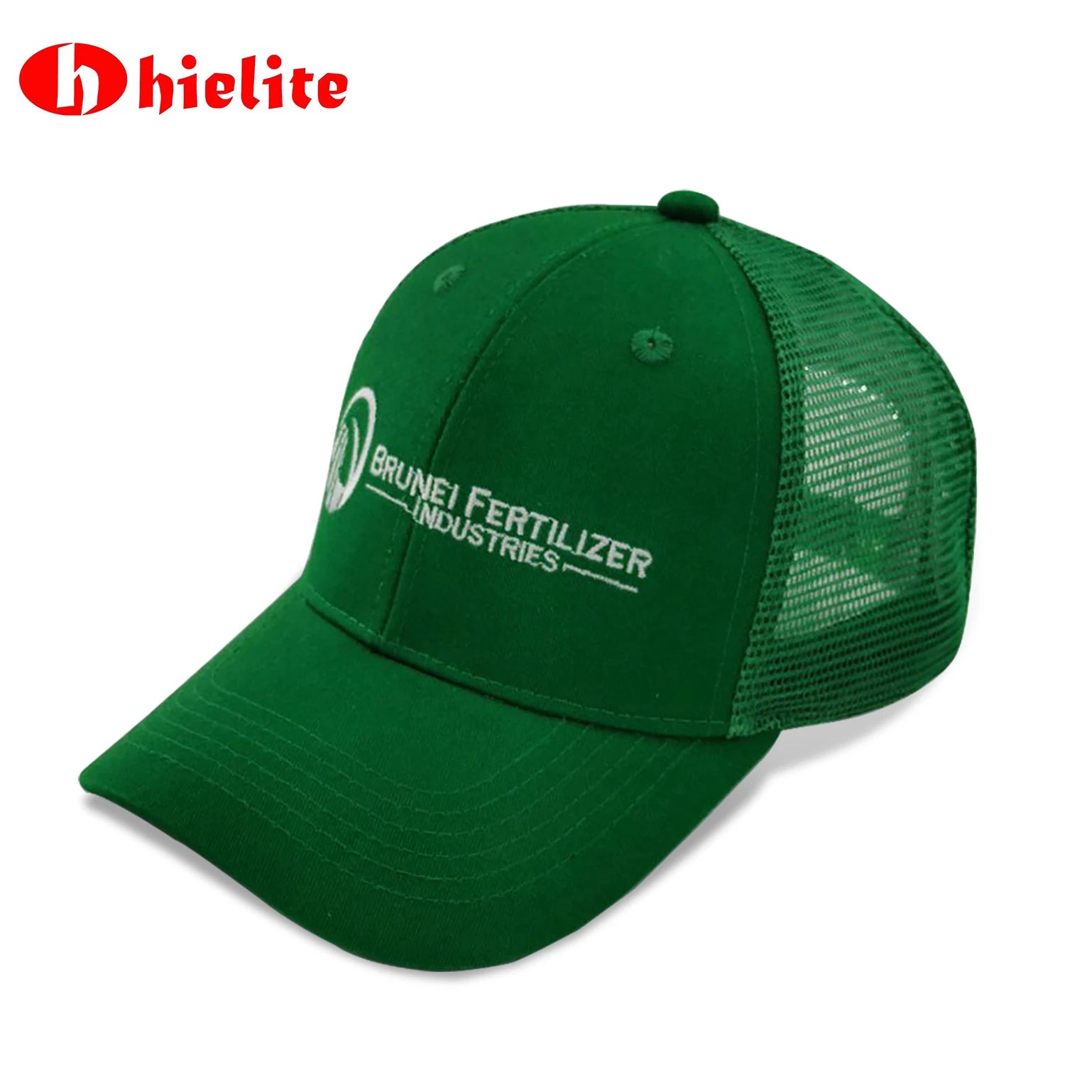 Low MOQ 3D Embroidered Custom Logo Image Green Snapback Cap White Lettering Breathable Common Unisex for Summer Sports Wear