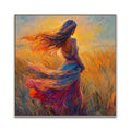 Wholesale Modern Oil Paintings African Woman Beautiful Backside Hand-painted Brush Flowers Canvas Art Prints for Hotel Projects