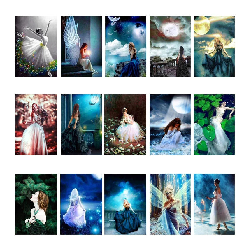 Wall Art Full Kits Drill Square/Round Portrait Canvas Painting Wholesale 5D DIY Diamond Embroidery Cross Stitch Home Decor Room