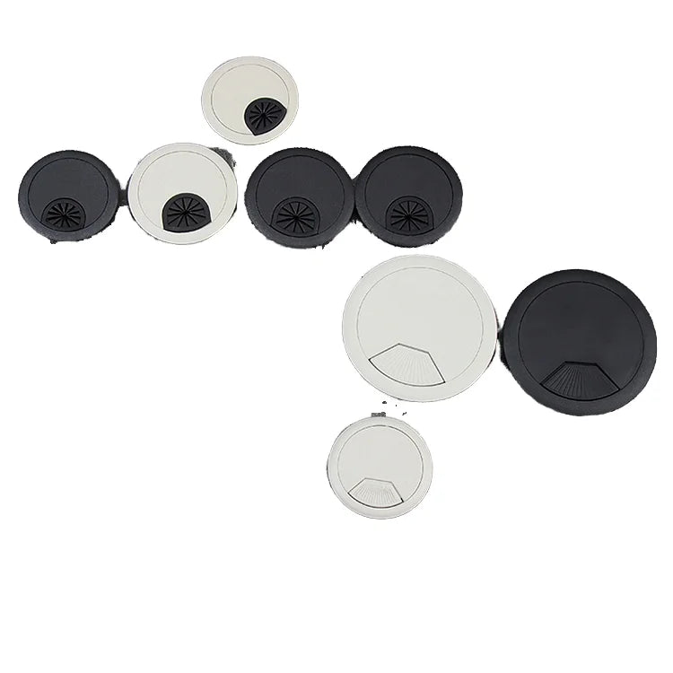 Toco Plastic Flexible Round Desk Grommet Cable Management Box for Office Bathroom & Bedroom-Easy Installation
