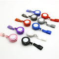 Custom Plastic Retractable Badge Reel Metal Clip with ID Card Keychain Badge Holder for Promotion