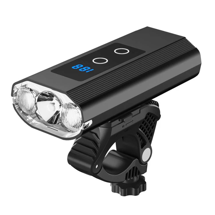 1200 Lumen Bicycle E-bike Three Beads Headlight Mountain Bike Lights Night Riding Head Light Waterproof Rechargeable Front Lamp