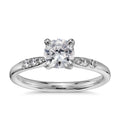 Round CZ Engagement Ring | Sterling Silver Women Wedding Ring