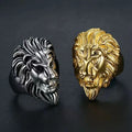 Factory Sell Unique Compass Lion Ring Custom Fashion Jewelry for Men Punk Ring Stainless Steel Jewelry Ring Men