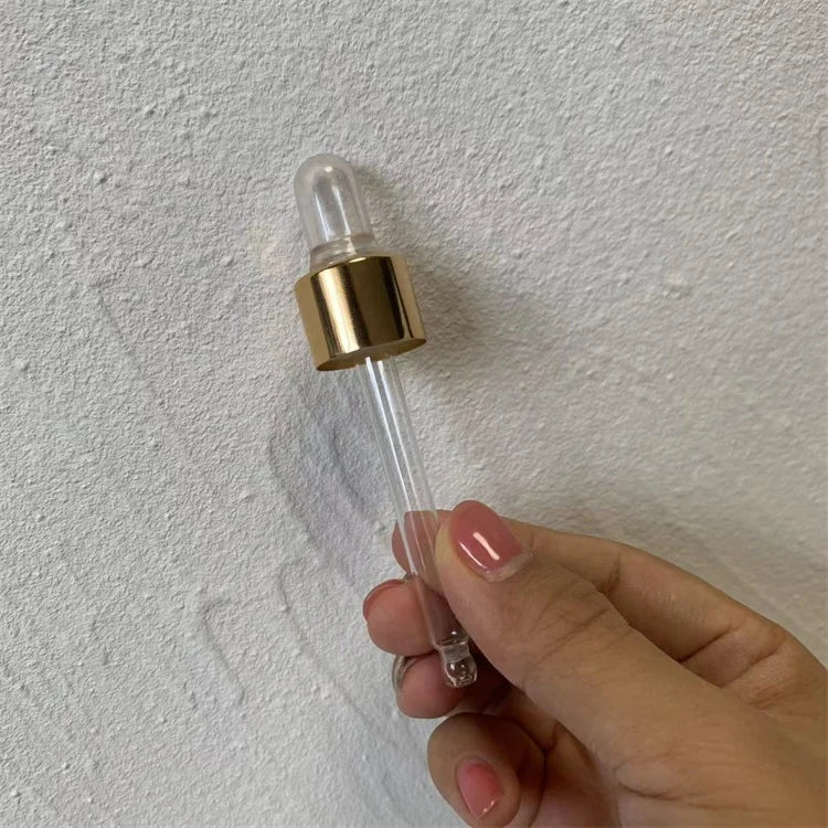 Wholesale In-Stock Plastic 18/410 Child-Proof Dropper with Smooth Glass Rubber Screw Cap for Essence Oil Bottle Lids & Closures