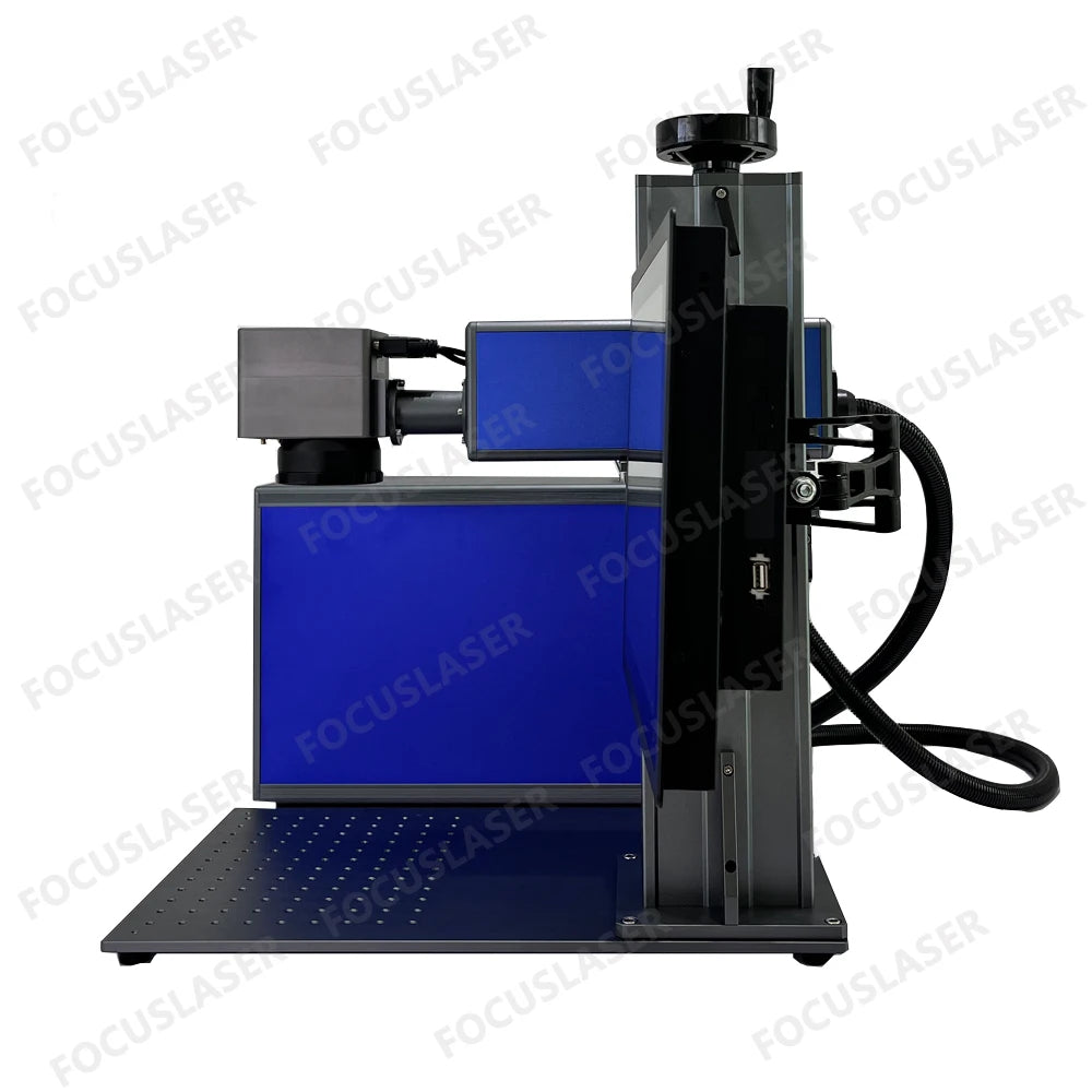 Fiber Laser Marking Machine Focuslaser 100W 60W 50W 30W 20W Laser Engraving Machine for Jewelry Metal with LCD Display