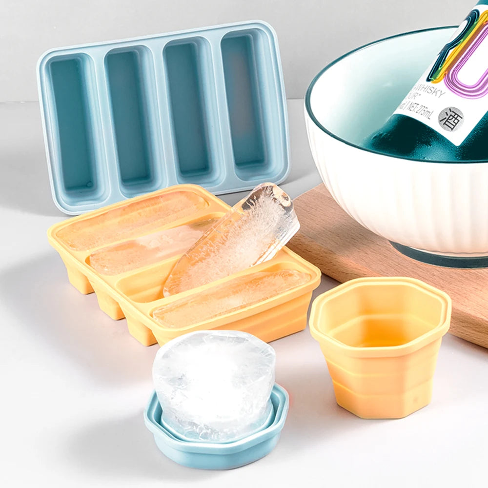 Summer Creative Whisky Single Hole Food Grade Cube Model Tray for Whiskey Silicone Ice Hexagonal Mold