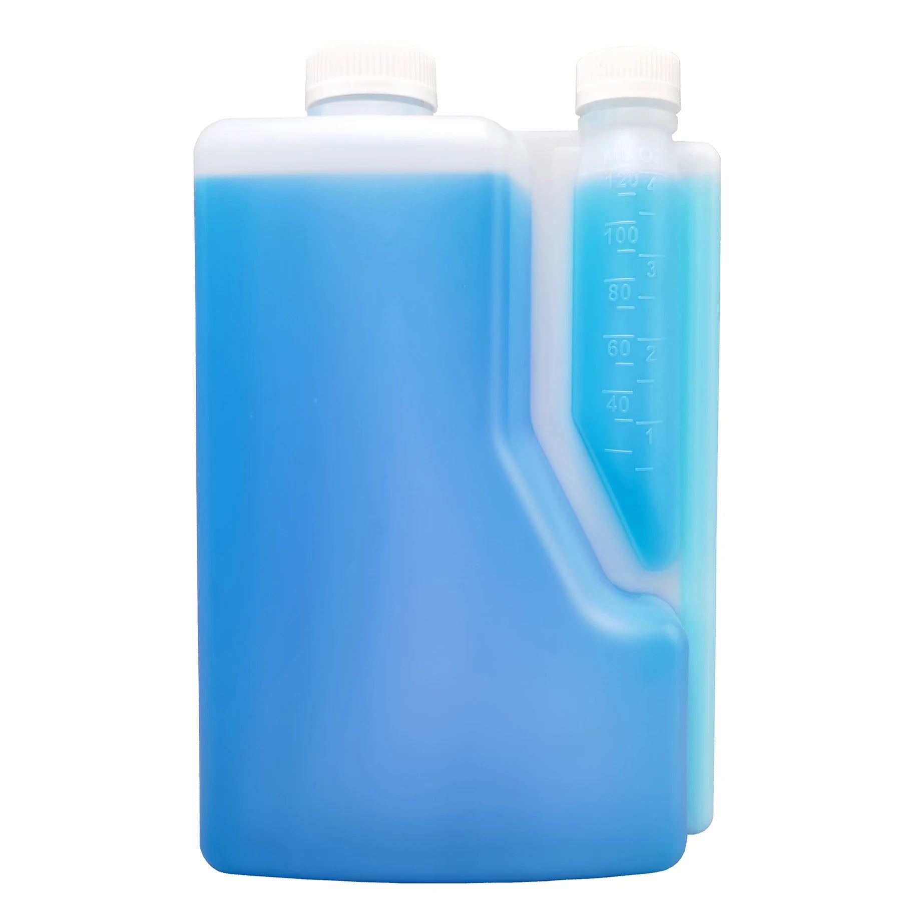 New Design 2000ml HDPE Fuel Stabilizer Bottle with Child Resistant Screw Cap and Small Chamber 4oz/120ml