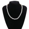 Minimalist Handmade Versatile Necklaces Single Layer Tassel Round Bead Necklace Elegant Faux Pearl Necklace for Women