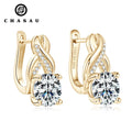 Popular New Designed 925 Sterling Silver 8mm 2CT Round Moissanite Stud Infinity Hoop Earrings for Women Gift