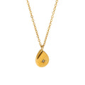 Elegant New Trend 18K Gold Plated Stainless Steel Waterdrop Choker North Star Pendent Charm Necklace Waterproof Jewelry