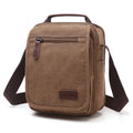 Mens Mini Canvas Single Shoulder Bag Small square Black Crossbody Messenger Bag Sport Shoulder Bag Men