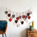 Contemporary Art Wall Hanging Hand-Woven Cotton Leaf Macrame Tapestry Home Decor Eco-Friendly Washable