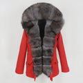 OFTBUY 2023 Women's Waterproof Parka Natural Fox Fur Collar Hooded Winter Jacket Outerwear Thick Warm Luxury Streetwear Short